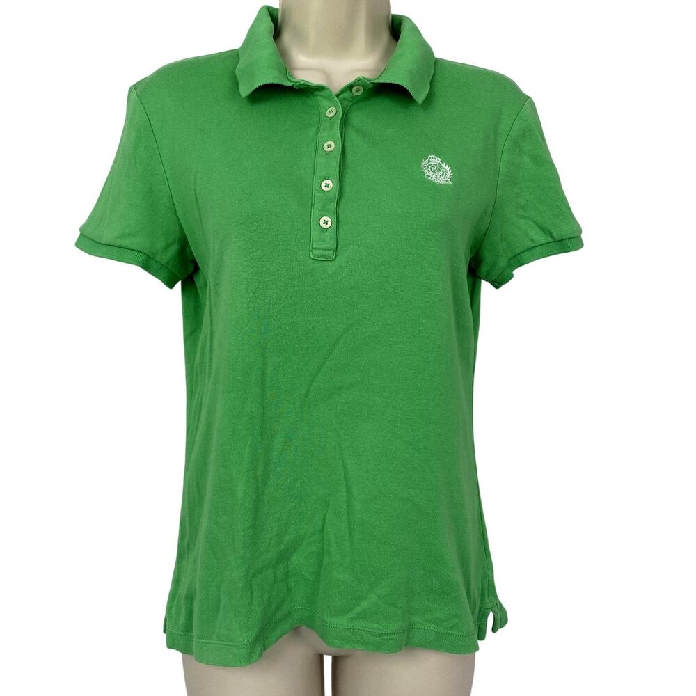Ralph Lauren Polo Shirt Womens Small Kelly Green Crest‎ Logo Old Money Preppy